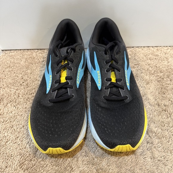 Brooks Ghost Running Shoes Mens Size 13 Black Yellow Road Sneakers 1104181D029